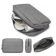 thumbnail image 1 of Bolsa organizadora de electrónica compacta para viajes - Bolsa impermeable de lona para cargadores, cables, gadgets y accesorios, 1 of 6
