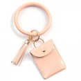thumbnail image 4 of Large Bracelet Keychain Card Holder Tassel Bangle Key Ring Wristban With Wallet, 4 of 9