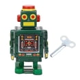 thumbnail image 2 of Robot De Lata De Metal Vintage, Decoración De Figuración De Estantería Hecha A Mano Para Niños Adultos, 2 of 7