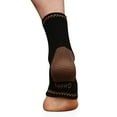 thumbnail image 3 of Copper D Compression Ankle Sleeve - Bamboo Rayon Infused with Charcoal - Black Copper - Large/Extra Large - 1 Sleeve, 3 of 5
