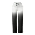 thumbnail image 4 of Otvok Women Casual Gradient Print Trousers Bandage Comfortable Straight Pants, 4 of 6