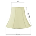 thumbnail image 2 of 8x16x12" SLIP UNO FITTER Egg Shell Shantung Bell Lampshade, 2 of 8
