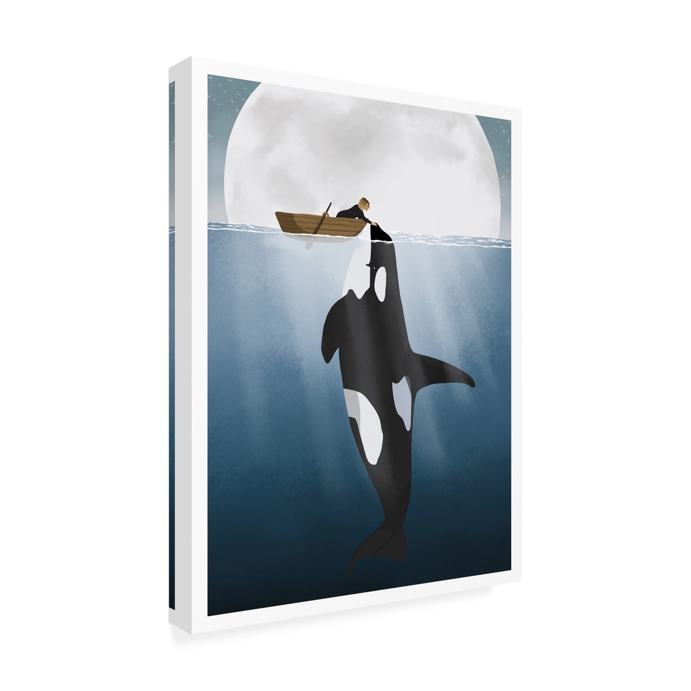 Canvas Wall Art - Bykammille  'Orca' Wall Art for Living Room, Bedroom, or Office Décor by Trademark Fine Art - 14 x 19 Inches - 14x19
