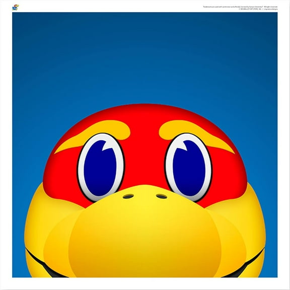 Big Jay Kansas Jayhawks 12'' x 12'' Minimalist Mascot Poster Print