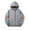 Gray, variant on Mens Button Down Hooded Fleece Shacket Elbow Patches Warm Thermal Sweatshirt Coat Plaid Lining Hood for Fall Winter Daily Wear with Pockets, Red, XXL