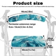 thumbnail image 6 of HELLHERO Marble Pattern Seat & Backrest Covers Reusable Seat & Backrest Cover Set Dust Proof Easy to Use for Outdoors (Blue-green), 6 of 7