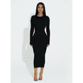 thumbnail image 1 of NAKED WARDROBE   The Nw Get Snatched Midi Skirt In Black size S, 1 of 1