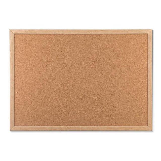 Cork Bulletin Board, 35 x 23 Inches, Light Birch Wood Frame