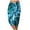 Blue, variant on Women's Capri Yoga Pants Tie Dye High Waisted Cropped Pants Loose Casual Soft Workout Trousers Trendy Gym Clothes