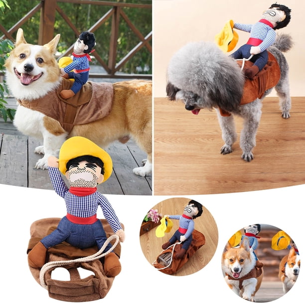 Sombrero de vaquero para mascotas - Sombrero de invierno de fibra acrílica para perro en fiestas de Halloween y Navidad, talla M/L/XL