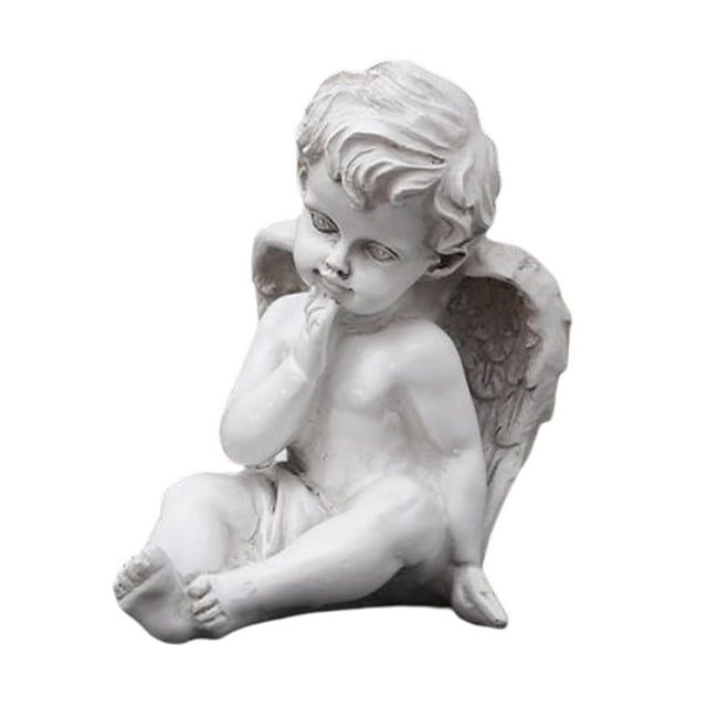 Estatua de ángel bebé, figuritas de , manualidades decorativas para el hogar, centros de mesa, escultura de resina para interior y exterior, cm x 95 cm Soledad Estatuillas de estatuas de ángeles