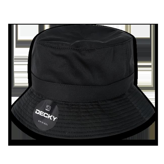 Decky 5110-BLACK Mesh Bucket Hat\u0026#44 