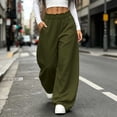 thumbnail image 6 of Khunlpohl Women's Wide Leg Sweatpant Elastic Waist Casual Loose Pants Workout Running Sports Sweatpants with Pockets, 6 of 7