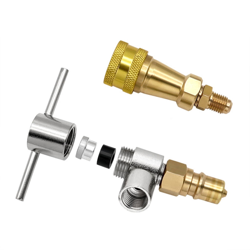 Whaledi Quick Coupling Fridge Refrigerants Refill Adapter Quick Connect Tool
