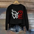 thumbnail image 5 of Yteetum Valentine's Day Sweatshirts for Women Oversized Crewneck Valentines Heart Graphic Print Sweatshirt Womens Casual Plus Size Round Neck Loose Comfy Sweatshirt Fall Spring Clothes Valentine Gift, 5 of 5