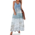 thumbnail image 1 of Robe Sans Manches Vagues Blanches Océan Robe d'Invité de Mariage 2024 Robes pour Femmes, 1 of 4