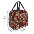 thumbnail image 3 of Fotbe Leaf And Fruit Bolsa Térmica con Estampado y Forro de Aluminio Grueso Bolsa de Almuerzo con Bolsillo Frontal para Hombres y Mujeres, Ideal para Trabajo, Escuela, 3 of 8