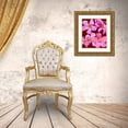 thumbnail image 3 of Tenoever, William 15x17 Gold Ornate Wood Framed with Double Matting Museum Art Print Titled - Pink Flowers on Red, 3 of 4
