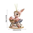 thumbnail image 3 of Wooowa Easter Bunny And Egg Hanging Ornaments With 2D Flat Designs, for Gifts Home Garden And Wall Decoration, 3 of 6