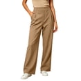 thumbnail image 3 of LIaqionyy Women Wide Leg Pants Casual High Waisted Business Pleated Dress Pant Work Slacks Trousers with Pockets, 3 of 7