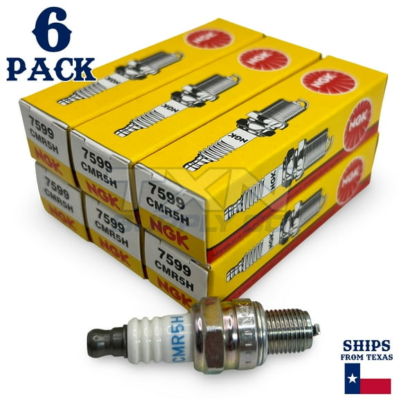 NGK 7599 Spark Plugs CMR5H - 6 Pack