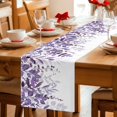 thumbnail image 5 of Purple Leaves Table Runner - 120 Inch Long Summer Botanical Cotton and Linen Blended Dress Scarves Farmhouse Table Runner for Kitchen Dining, Coffee Table, 13" x 120", 5 of 8