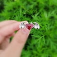 thumbnail image 2 of Anillo Strade Fareast Limited Bat Corazón Ala Regalos Navidad Fiesta de Aniversario Rojo, 2 of 7