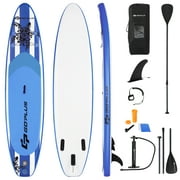 Goplus 11 Inflatable Stand Up Paddle Board SUP W/Carrying Bag Aluminum Paddle Navy