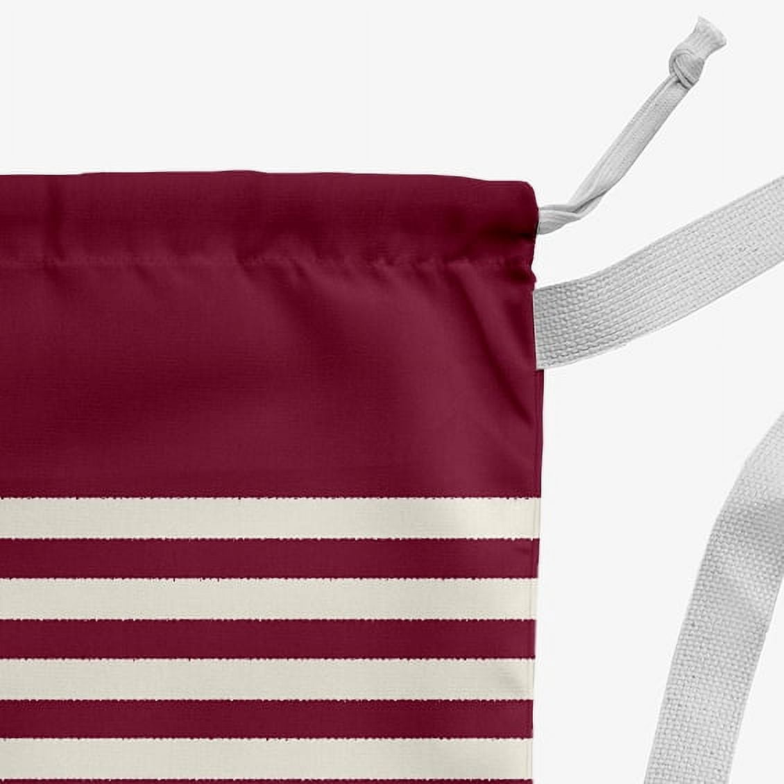Simply Daisy Pencil Stripes 28 x 36 in Red Laundry Bag
