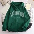 thumbnail image 6 of Towmus Zip Up Hoodies for Womens Teen Los Angeles Sweatshirt with Hood Full Zipper Hoodies Pullover Long Sleeve Tops with Pockets, 6 of 8