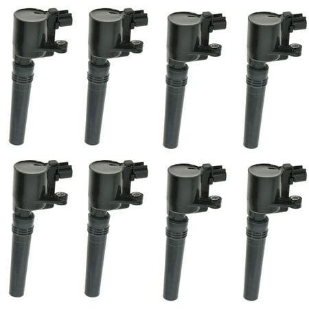 TRQ Ignition Spark Coil Complete Set of 8 for ford Jaguar LS S-Type T-Bird ICA61512 Fits select: 2002-2005 FORD THUNDERBIRD 2000-2006 LINCOLN LS