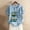 Blue, variant on QHWAUAKFBN T Shirts For Women Trendy Boho Fish Print Loose Blouse Short Sleeve Shirt Button Tshirts Top
