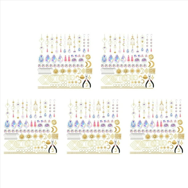 1000 Atrapasoles de Cristal, Atrapasoles con Cristales, Kits de Manualidades para Adultos, con Creador de Arcoíris, Prisma y Colgantes Dorados
