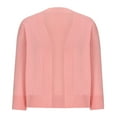 thumbnail image 4 of KIHOUT Cardigan Court Ouvert à Manches 3/4 Classique pour Femmes Léger en Tricot, 4 of 5