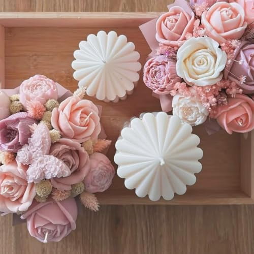 6 Pcs Flower Candle Making Mold Silicone 3D Rose Butterfly Molds Kit De Rosas Silicona para Velas for Candle Bouquet DIY, Wax, Soap, Epoxy Resin, Clay Craft Home Decor Valentine's Day Gift