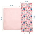 thumbnail image 6 of Wildkin Original Nap Mat with Pillow for Boys and Girls, Features Hook and Loop Fastener, Roll-Up Design, Soft Cotton Blend Materials (Llamas and Cactus Pink), 6 of 9