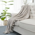 thumbnail image 6 of Home Soft Things Pompom Throw - String - 50" x 60", 6 of 7