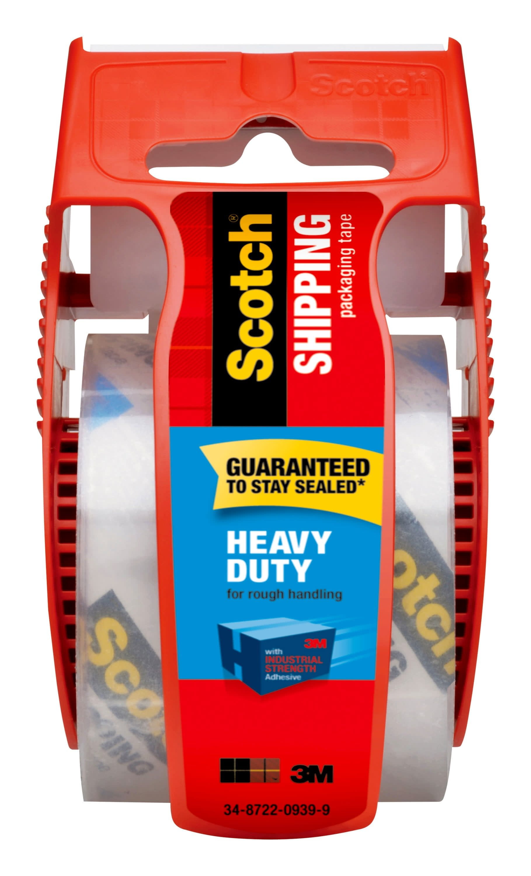 Scotch Heavy Duty Packaging Tape Dispenser, Clear, 1.88 in x 15 yds, 1 Total