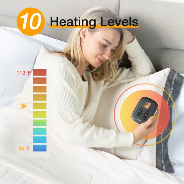 5 Year Warranty] WOOMER Electric Heated Throw Blanket, Soft Flannel Fast Heating  Blanket - Walmart.com
