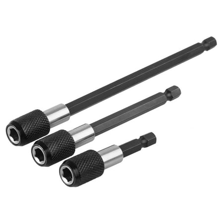 Hex Shank Hammer Drill Bits - 3-pack 1/4 Inch Hex Shank Magnetic Screwdriver Bit Holder, 2