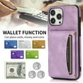 thumbnail image 4 of Nalacover Designed for Apple iPhone 15 Pro Max Wallet Case with Credit Card Holder - Purse Premium PU Leather Flip Kickstand Shockproof Scratch Resistant Phone Case for iPhone 15 Pro Max - Purple, 4 of 6