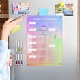 thumbnail image 2 of CSChome Acrylic Magnetic Calendar Colorful Dry-Erase 1 Set Magnetic Acrylic Calendar with 6 Colored Markers Family Monthly Weekly Planning Schedule, 2 of 7