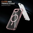 thumbnail image 2 of Dteck Magnetic for iPhone 16e Case with Screen Protector Electroplated TPU Frame Compatible with MagSafe Hard PC Clear Back Shockproof Phone Case for iPhone 16E,Pink, 2 of 7