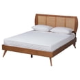 thumbnail image 3 of Baxton Studio Asami Brown Wood and Woven Rattan King Size 5-Piece Bedroom Set, 3 of 15