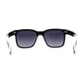 thumbnail image 4 of Hipster Retro Vintage Style Fashion Rectangle Horn Rim Sunglasses Black Clear Smoke, 4 of 4