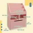 thumbnail image 3 of HOMCOM Bibliothèque pour Enfants avec Tiroir de Rangement pour Livres, Coin Lecture, Rose, 3 of 10