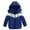 Blue, variant on Toddler Jackets for Boys Ski Jacket Zipper Windproof Coat Stripe Winter Hooded Thermal Coat Boy Jacket 18M-24M