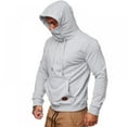 thumbnail image 2 of AMERTEER Sweat-Shirt à Capuche Masque pour Hommes Pulls à Manches Longues Gris, 2 of 5