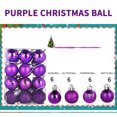 thumbnail image 4 of Bouanq Christmas Ball Ornaments Purple 24 Pcs Small Shatterproof Christmas Tree Decorations Xmas Tree Christmas Ornaments Balls with Hanging Loop for Wedding Holiday Party Wreath Home Decor, 4 of 7