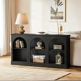 thumbnail image 5 of Resenkos Modern Black Console Table, Entryway & Living Room, Wooden Design, Arched Shelf, Stylish Display, Space-Saving Elegant, Black, 5 of 8